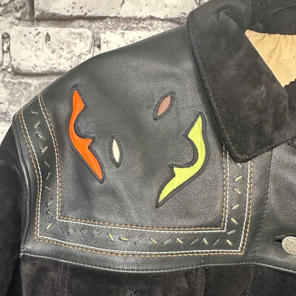 George Marciano for Guess Leather Embellished Jacket Size Medium - Picture 9 of 16